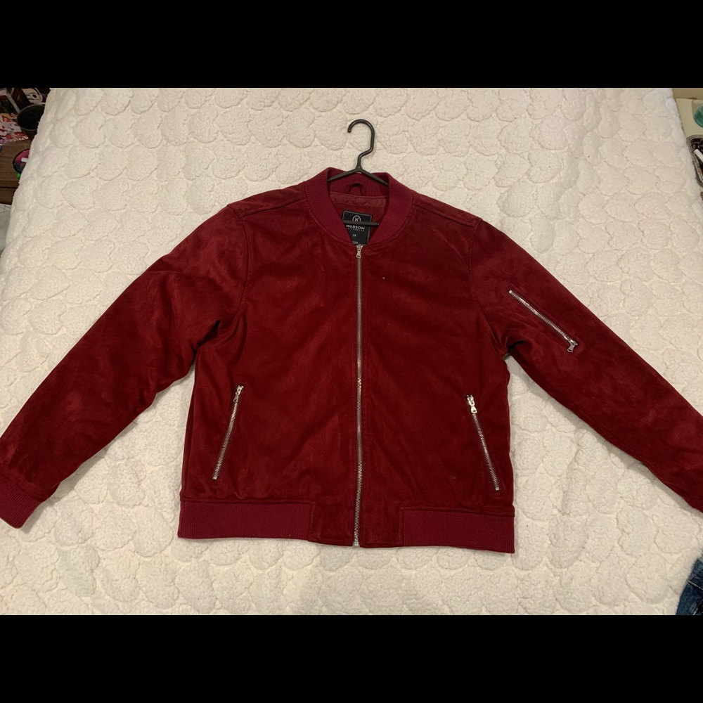 suede red jacket